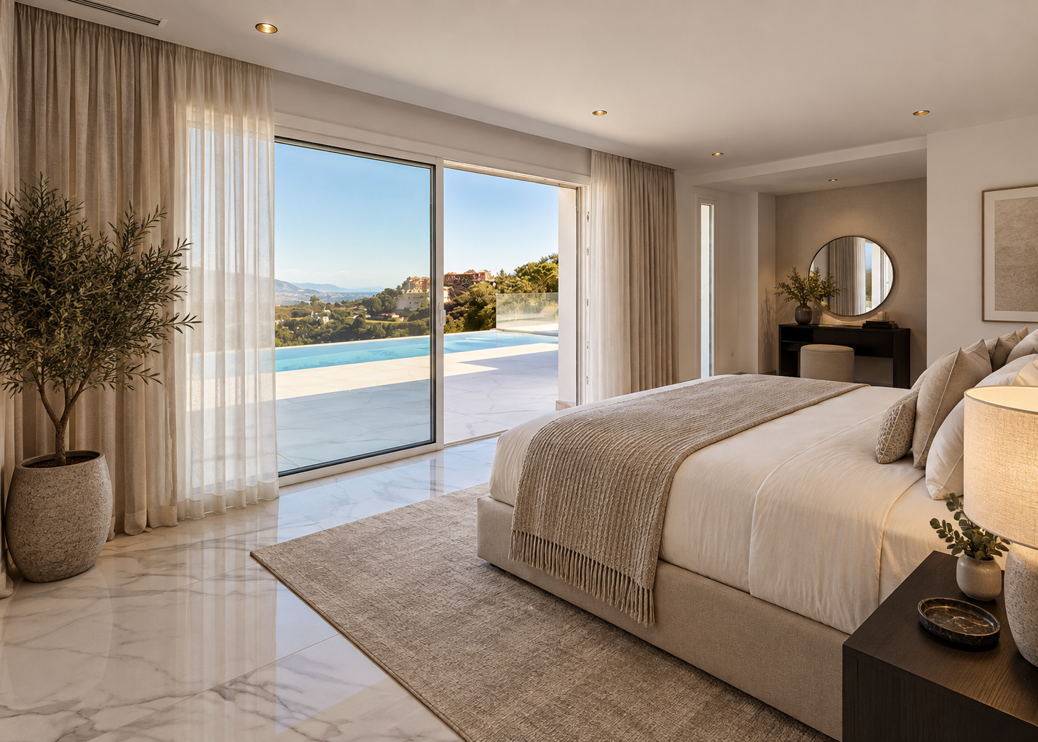 Schlafzimmer mit Aussicht